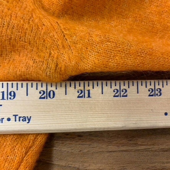 Bianco & Blu Wool Mohair Blend Long Sleeve Knit Sweater Italy Orange Size Medium - Picture 6 of 7